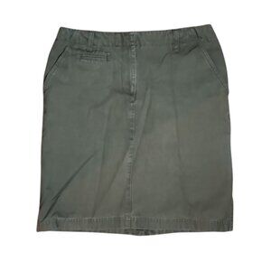 Isaac Mizrahi for Target Skirt Womens Size 4 Solid All Green Cotton Pockets